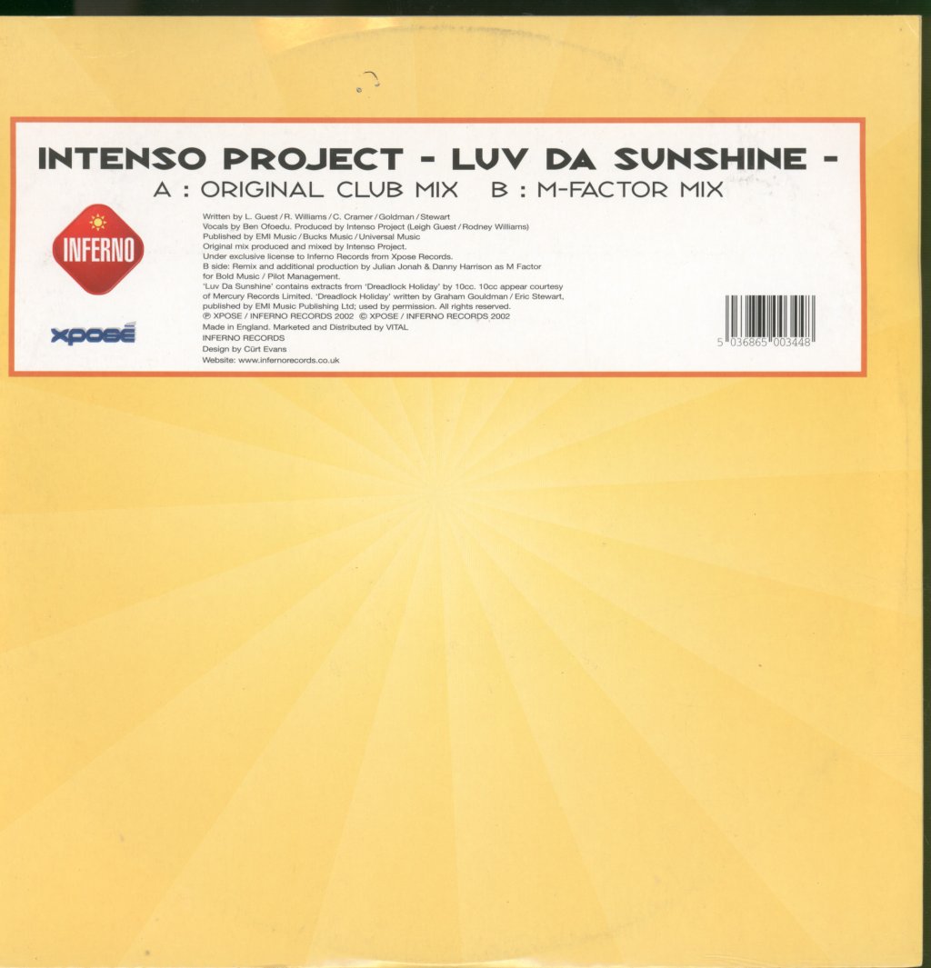Intenso Project - Luv Da Sunshine - 12 Inch