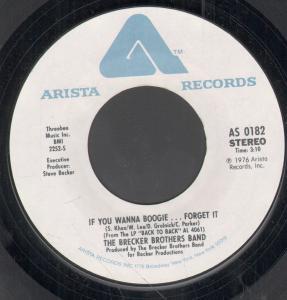 Brecker Brothers Band - If You Wanna Boogie...forget It - 7 Inch