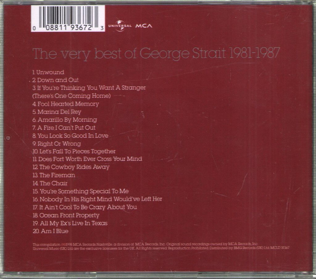 George Strait - Very Best Of George Strait - 1981-1987 - Cd