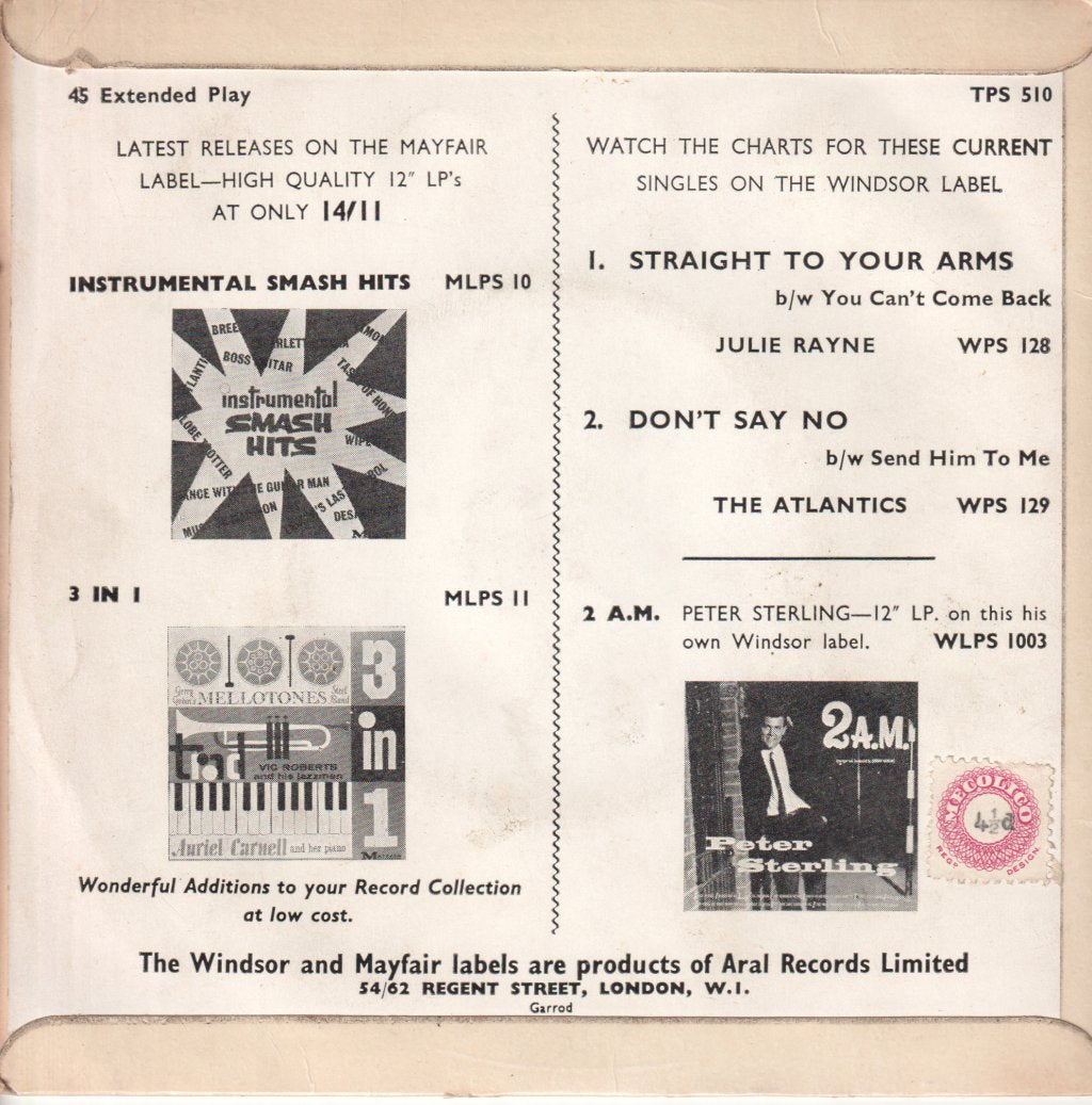 Peter Sterling - Top Ten Presents - 7 Inch