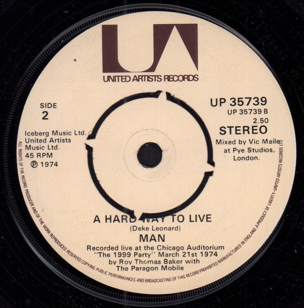 Man (Welsh Progressive Rock Group) - Day And Night - 7 Inch
