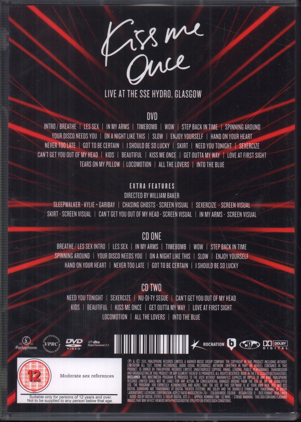 Kylie Minogue - Kiss Me Once Live At The SSE Hydro - Cd/Dvd