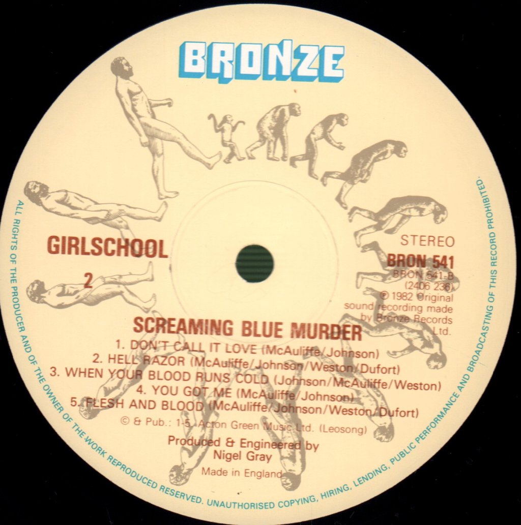 Girlschool - Screaming Blue Murder - Lp