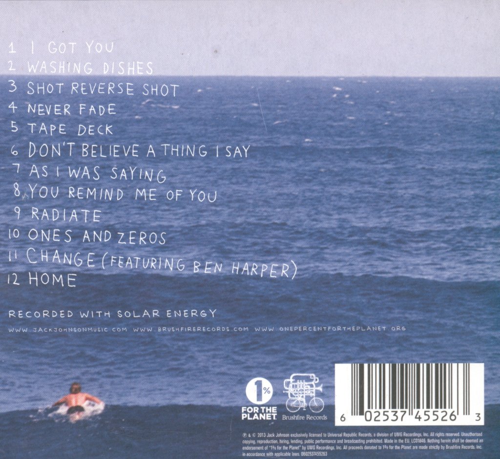 Jack Johnson - From Here To Now To You - Cd