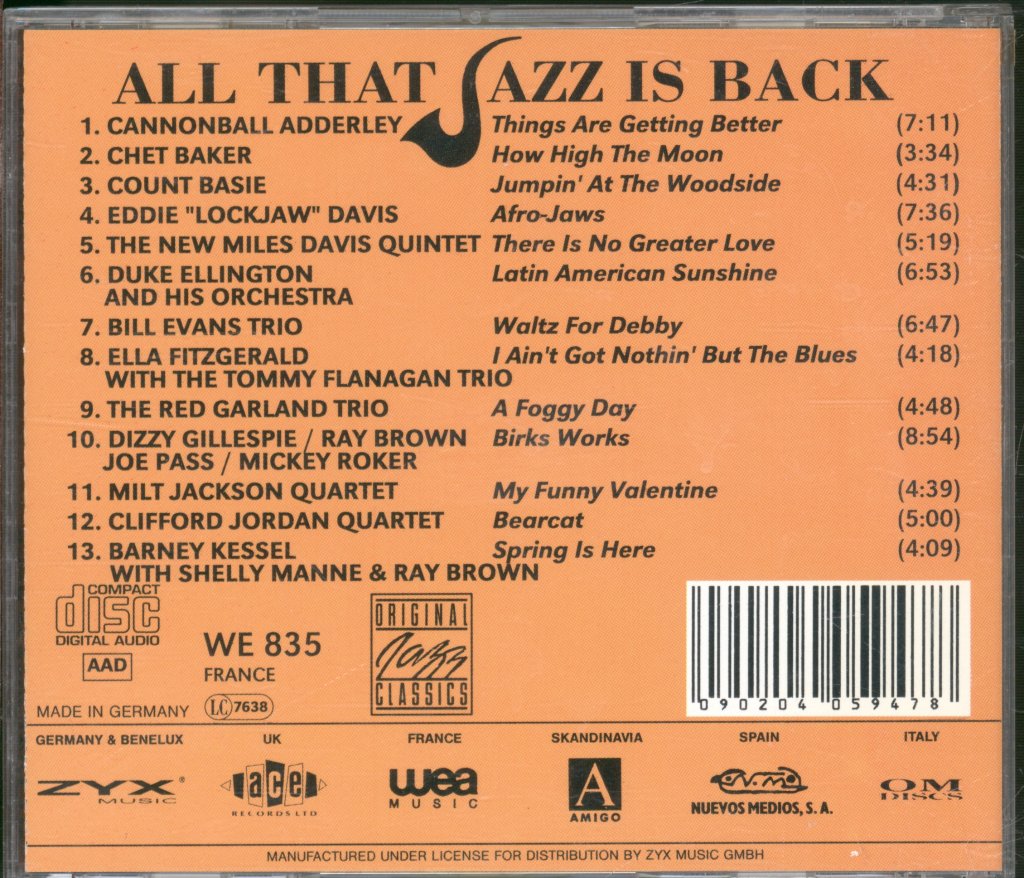 Various Artists - All That Jazz Is Back - Cd
