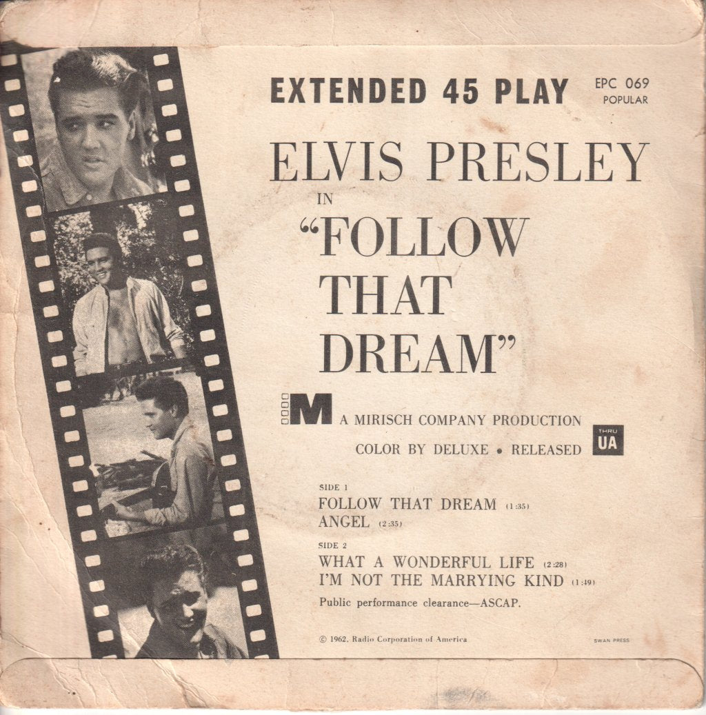Elvis Presley - Follow That Dream - 7 Inch