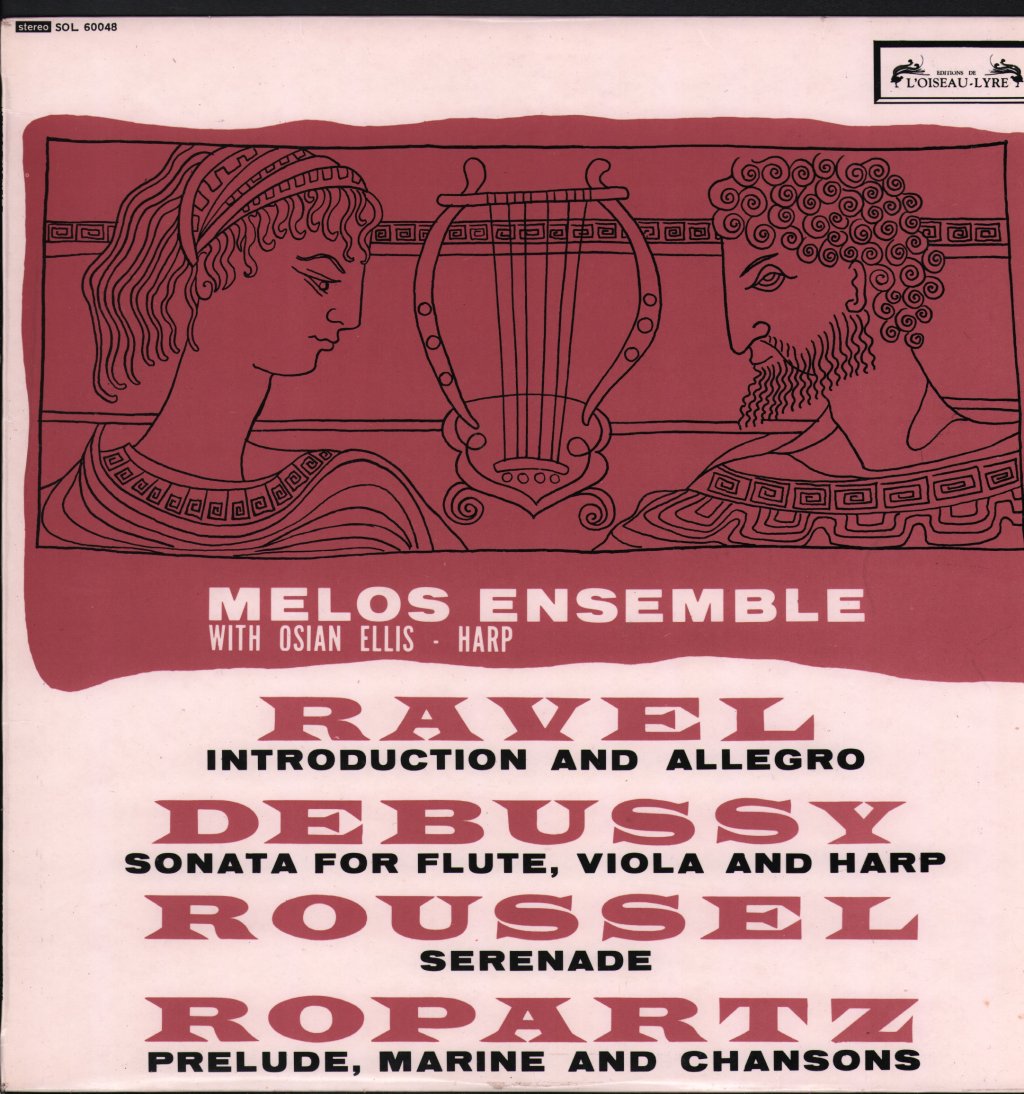 Melos Ensemble - Ravel - Introduction And Allegro / Debussy - Sonata - Lp