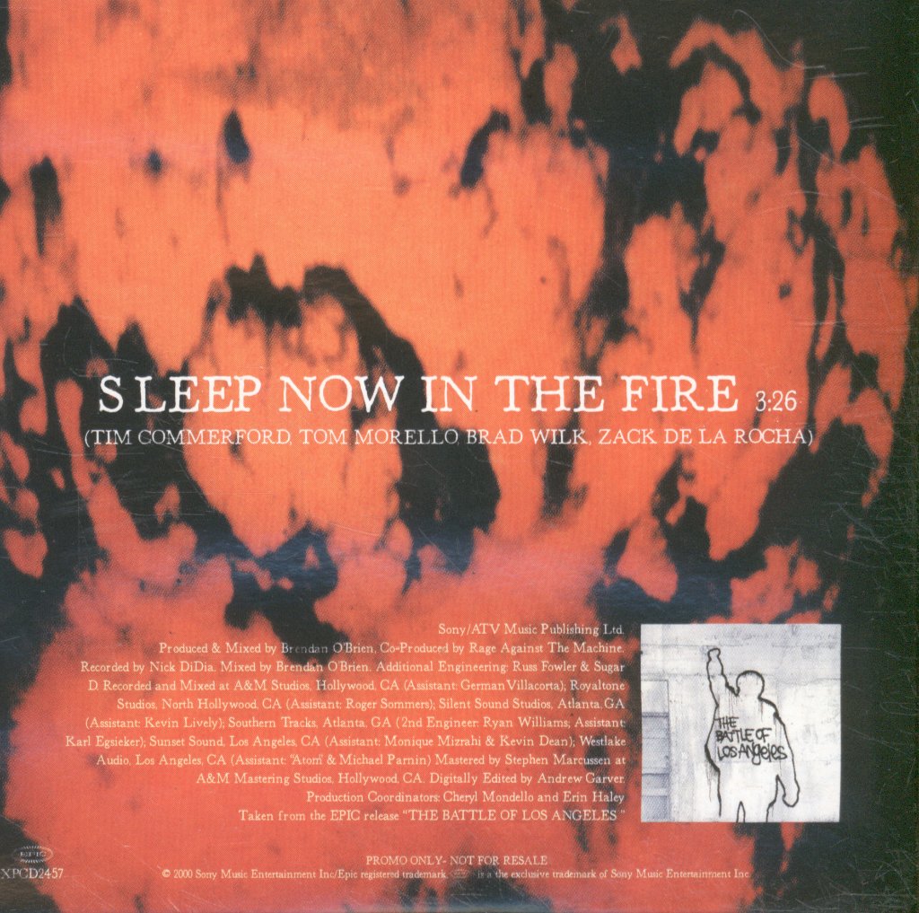 Rage Against The Machine - Sleep Now In The Fire - Cd