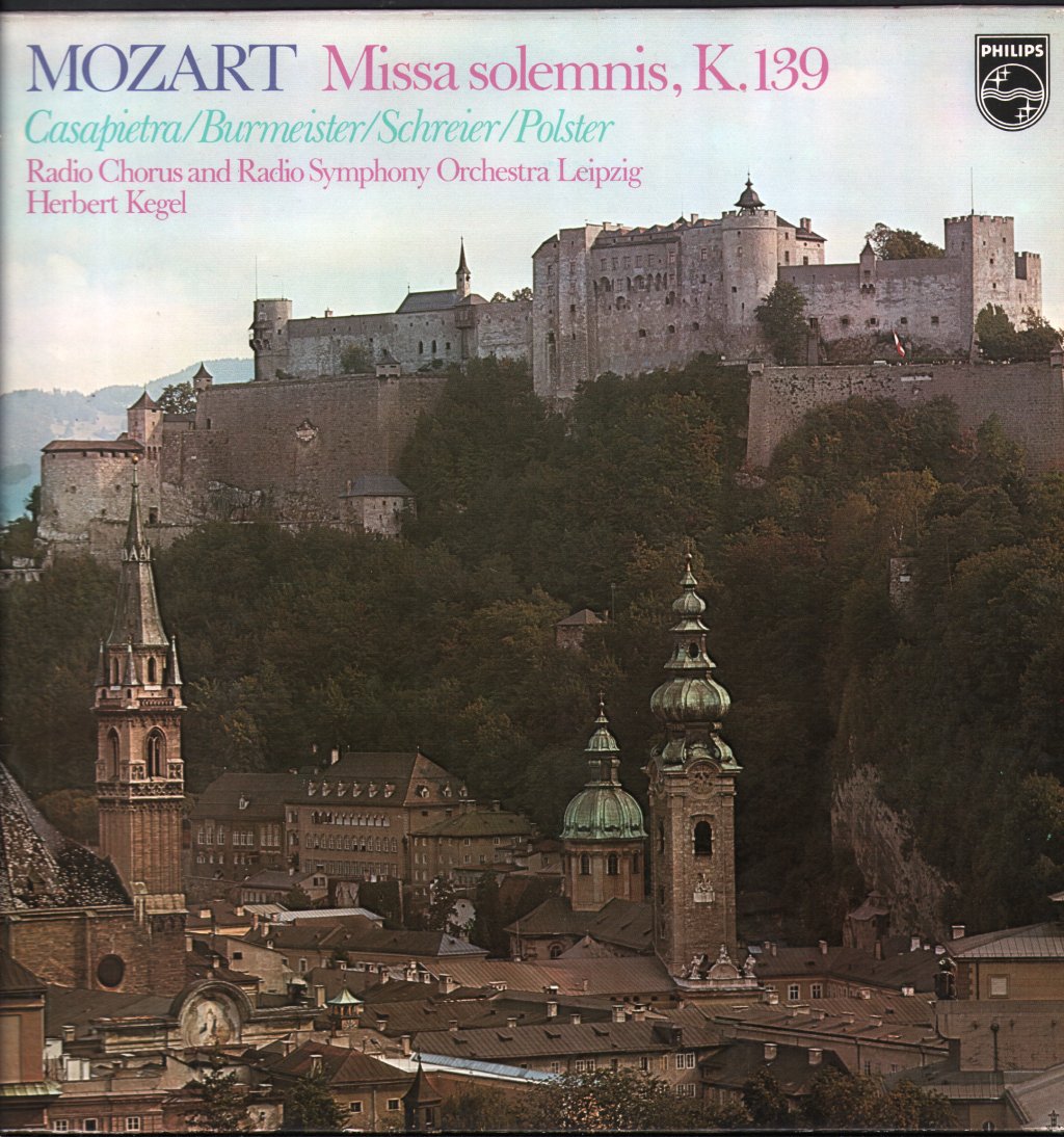 Radio Chorus and Radio Symphony Orchestra Leipzig / Herbert Kegel - Mozart - Missa Solemnis KV 139 - Lp