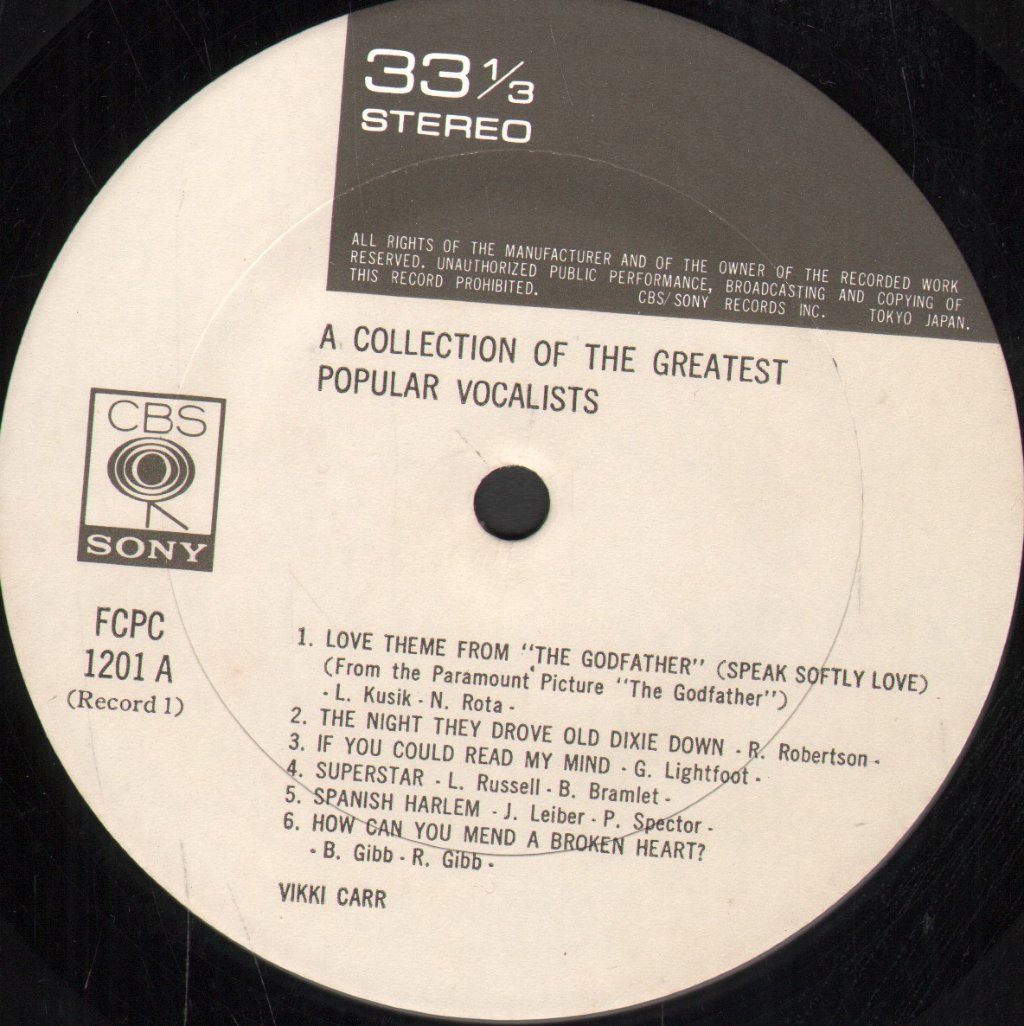 Various Artists - A Collection Of The Greatest Popular Vocalists 1 - Double Lp