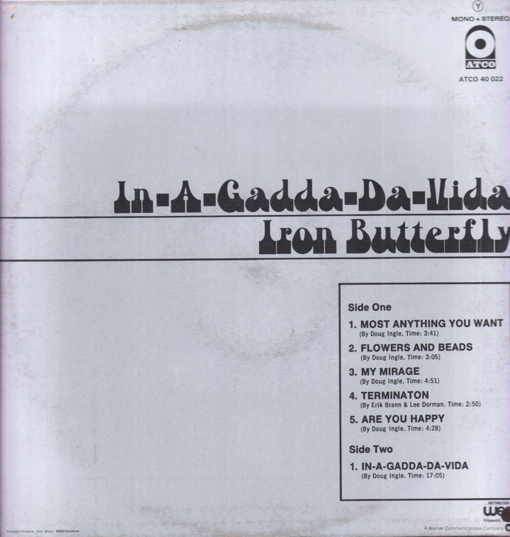 Iron Butterfly - In-A-Gadda-Da-Vida - Lp
