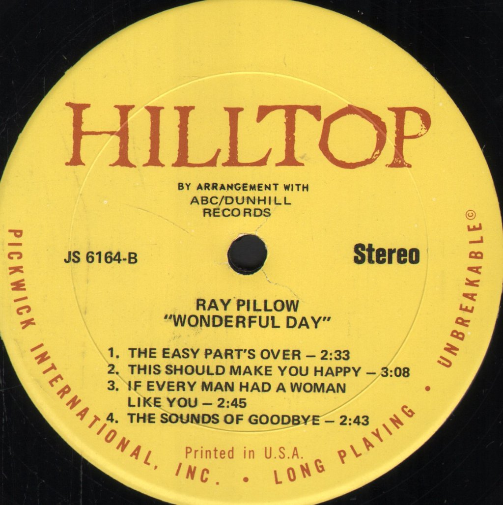 Ray Pillow - Wonderful Day - Lp