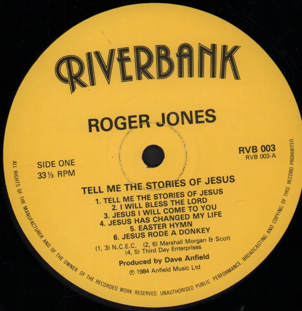 Roger Jones - Tell Me The Stories Of Jesus - Lp