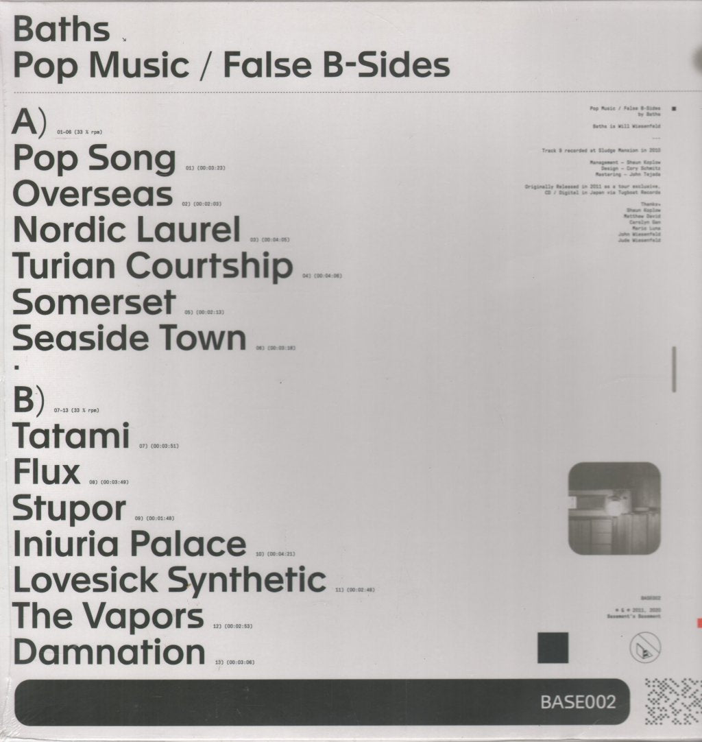 Baths - Pop Music / False B-Sides - Lp