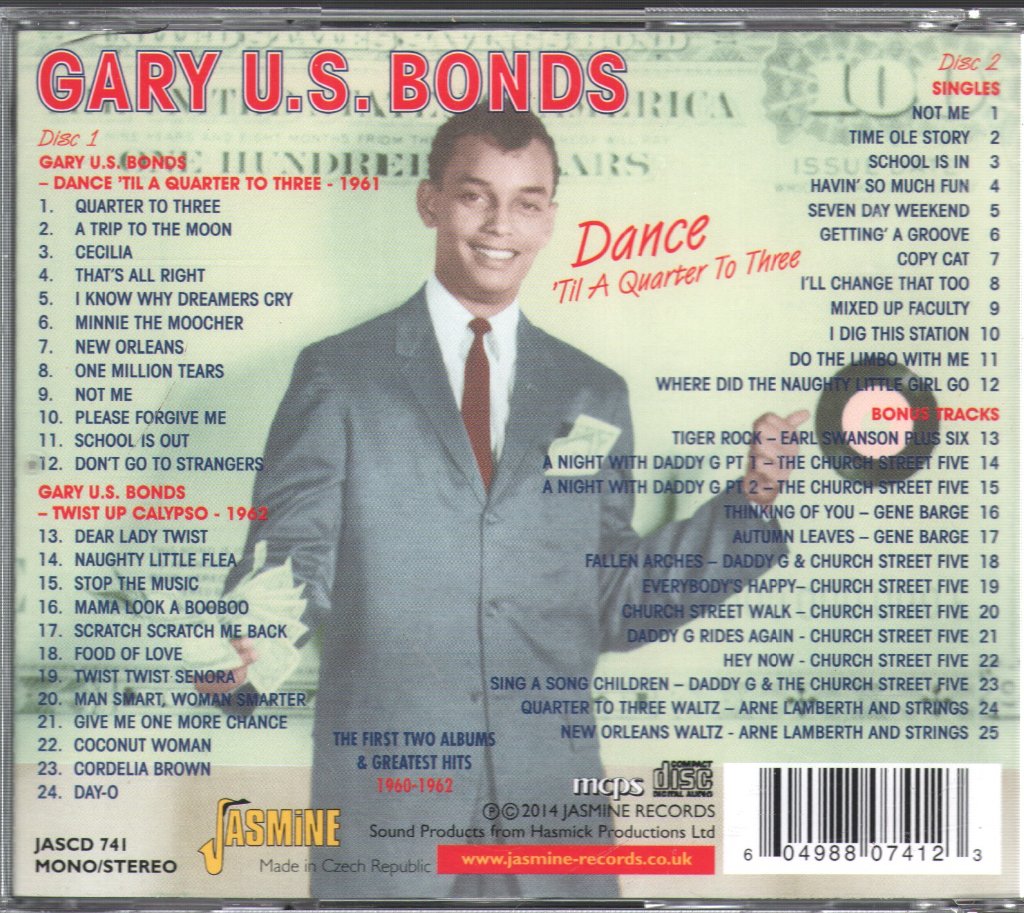 Gary U.S. Bonds - Dance 'Til A Quarter To Three: The First Two Albums & Greatest Hits 1960-1962 - Double Cd