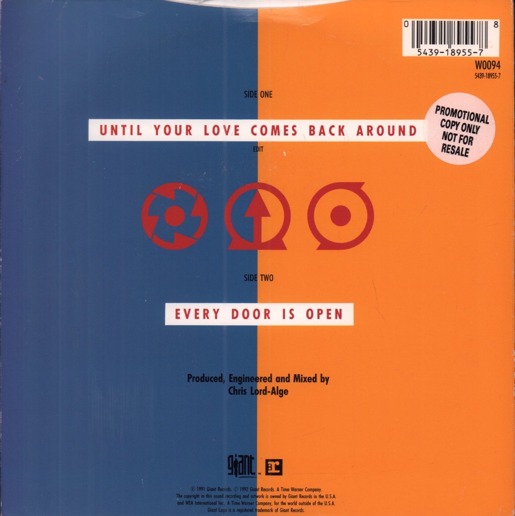 Rtz - Until Your Love Comes Back Around - 7 Inch