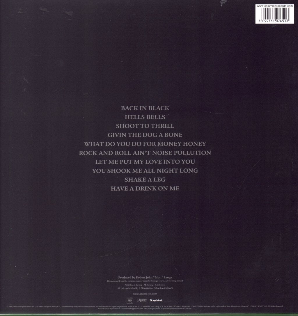 AC/DC - Back In Black - Lp