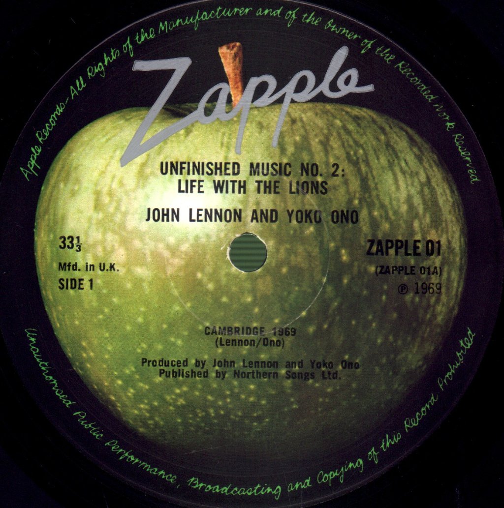 John Lennon And Yoko Ono - Unfinished Music No 2 Life With The Lions - Lp