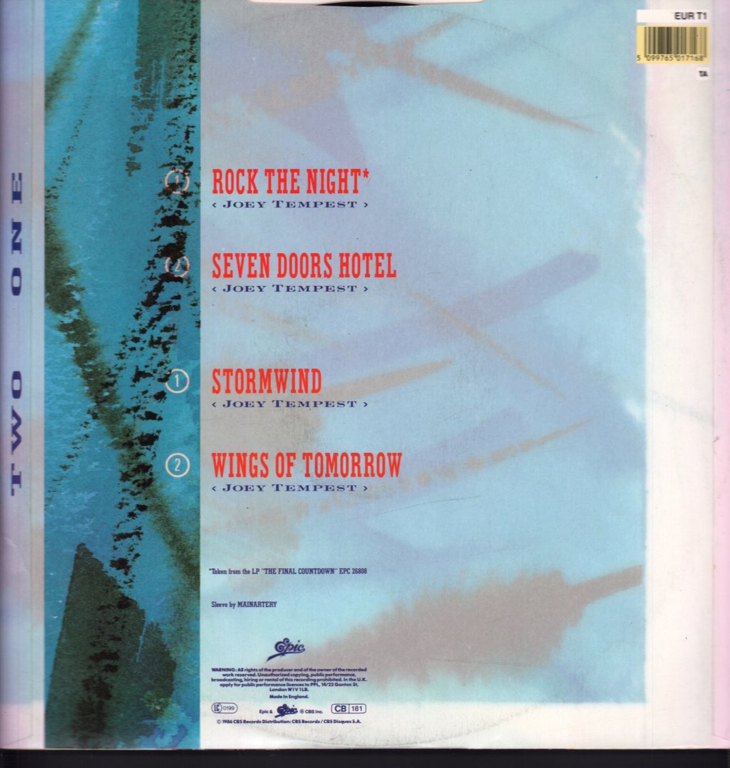 Europe - Rock The Night - 12 Inch