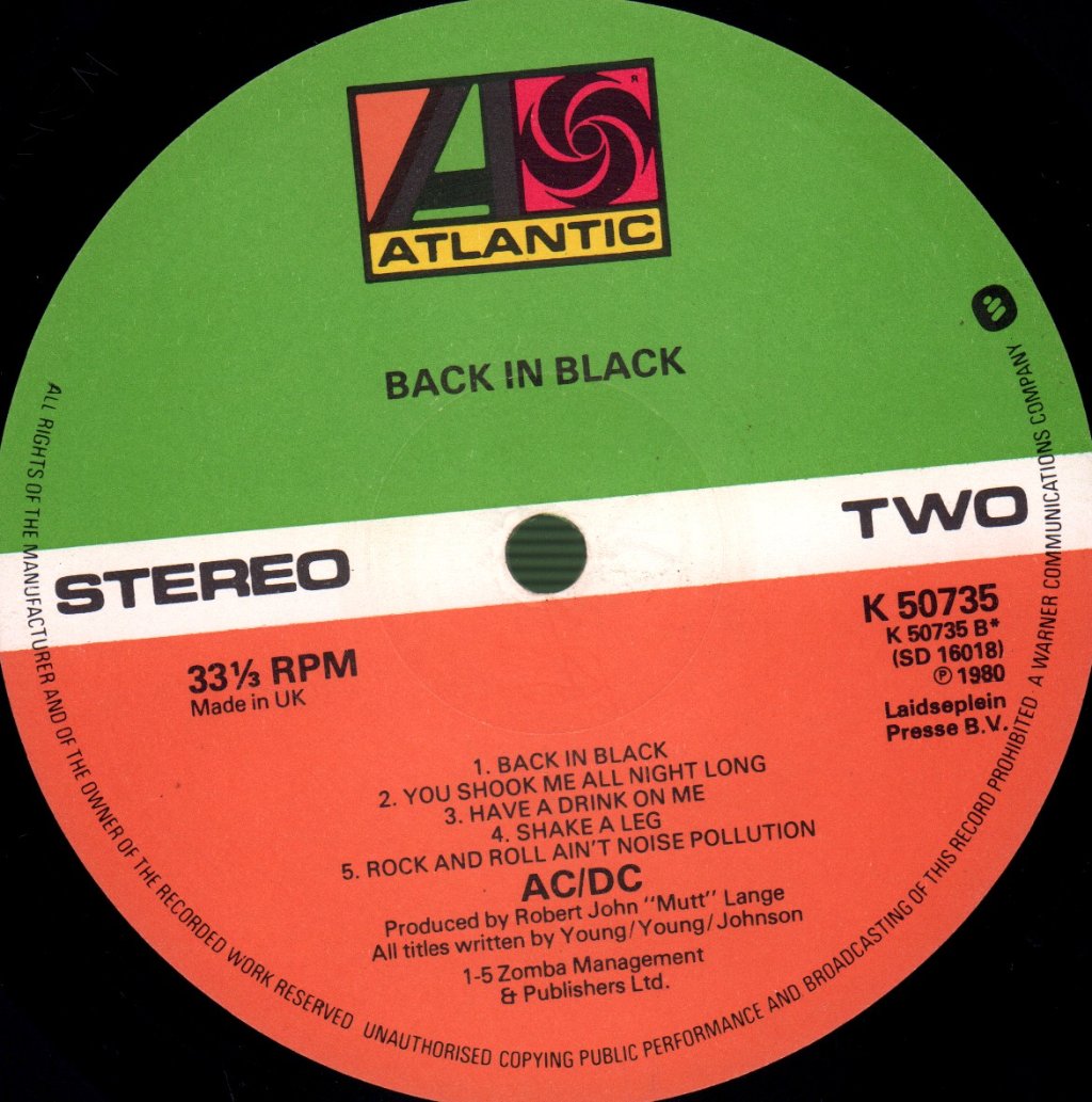AC/DC - Back In Black - Lp