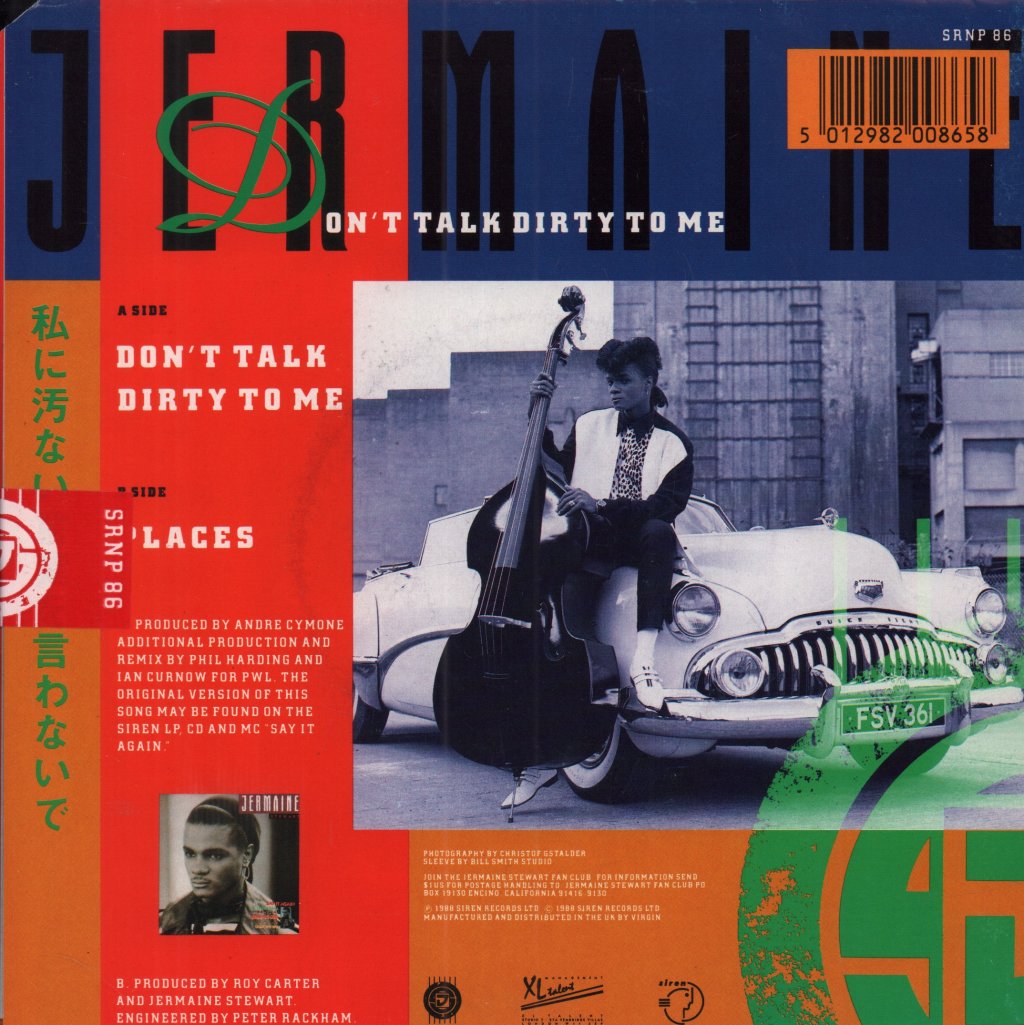 Jermaine Stewart - Don't Talk Dirty To Me - 7 Inch