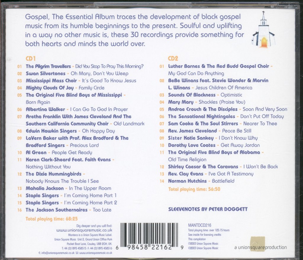 Various Artists - Gospel The Essential Album - Double Cd