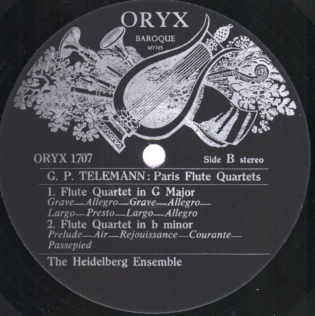 Heidelberg Ensemble - Telemann, Paris Flute Quartets, 1737-8 - Lp
