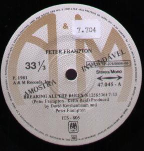 Peter Frampton - Breaking All The Rules - 7 Inch