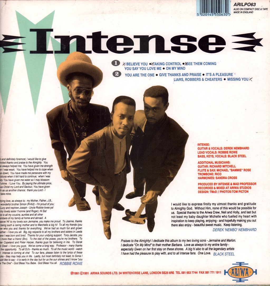 Intense - Love And Life - Lp