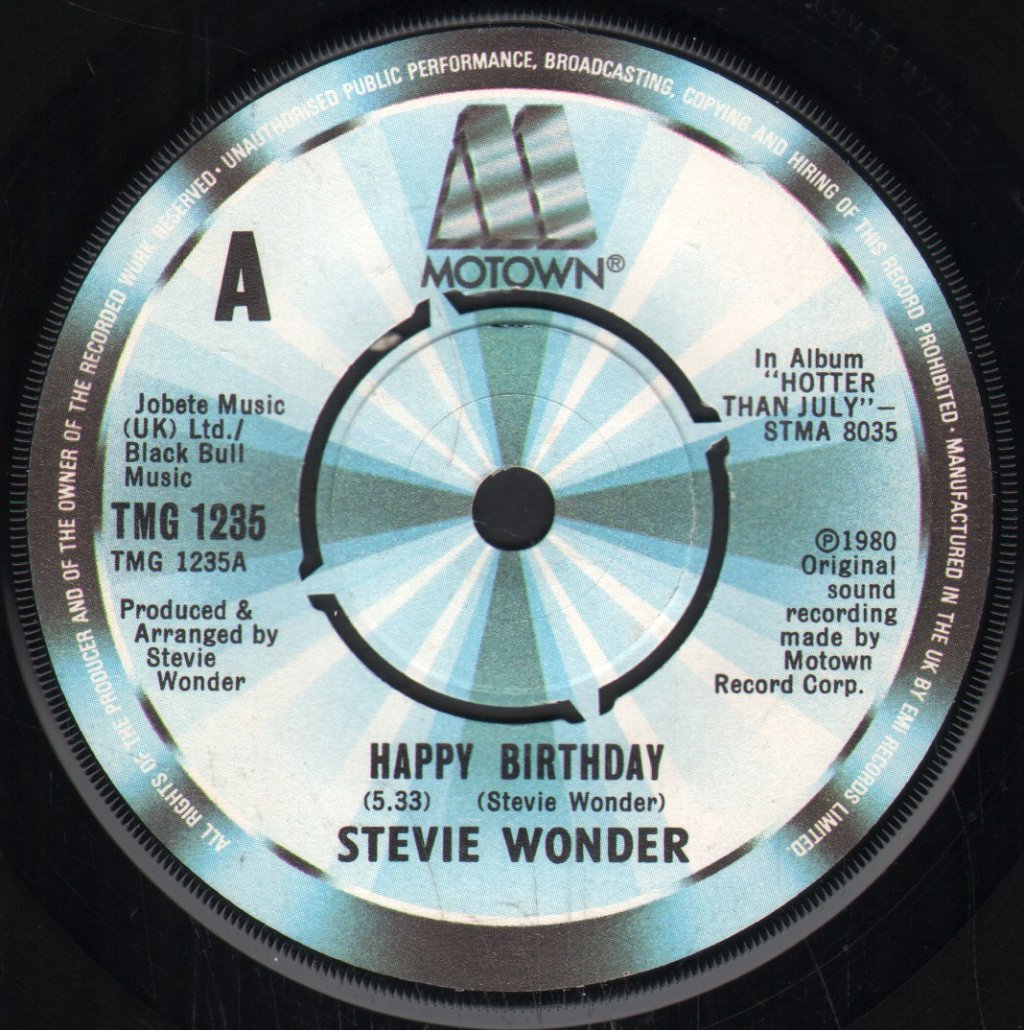 Stevie Wonder - Happy Birthday - 7 Inch