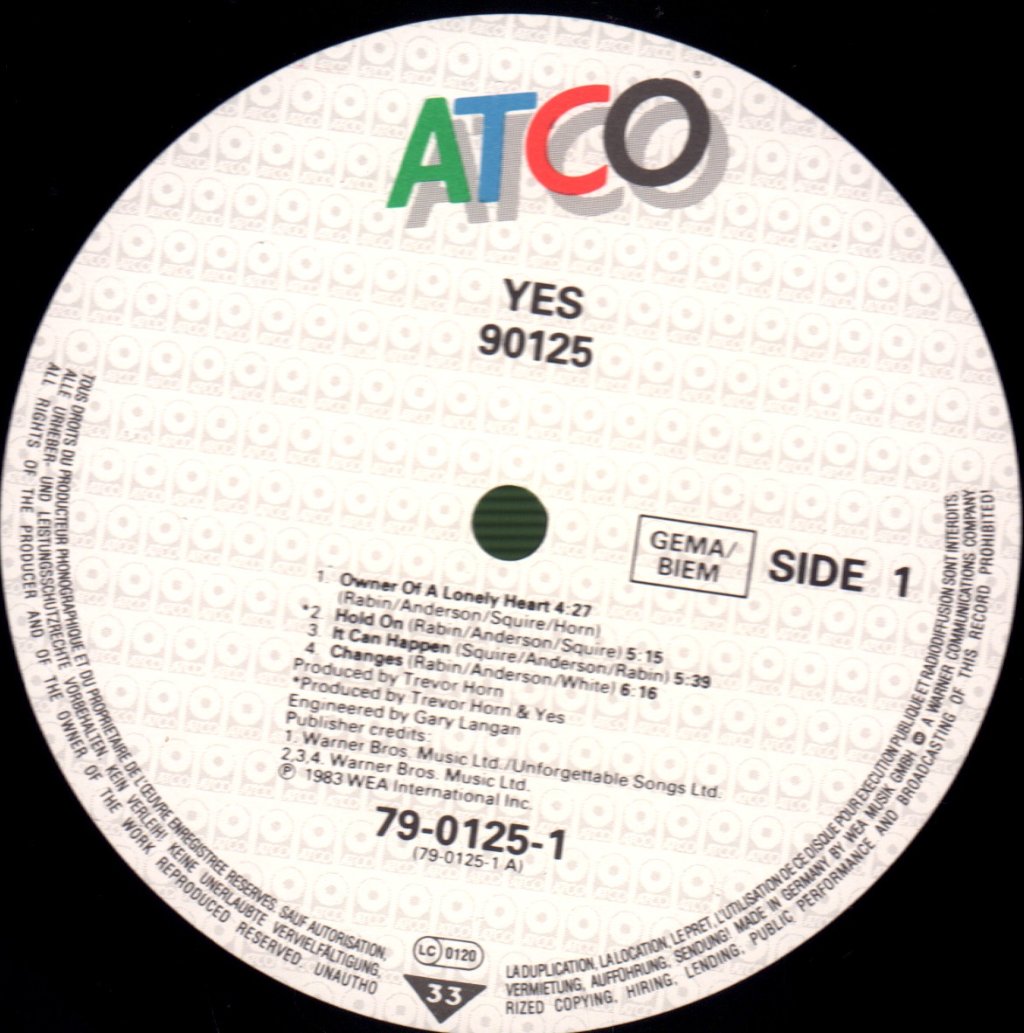 Yes - 90125 - Lp