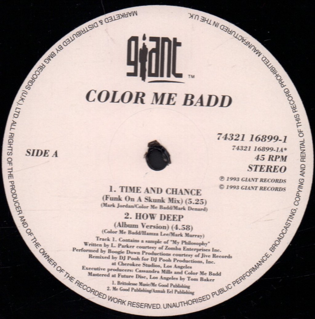 Color Me Badd - Time And Chance - 12 Inch