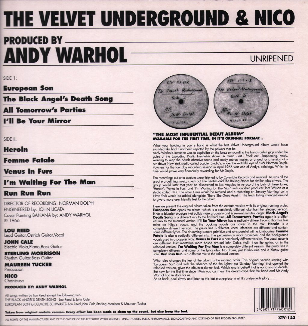 Velvet Underground And Nico - Unripened - Lp
