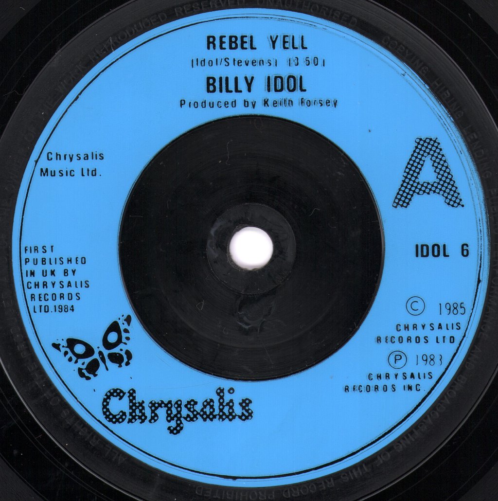 Billy Idol - Rebel Yell - 7 Inch