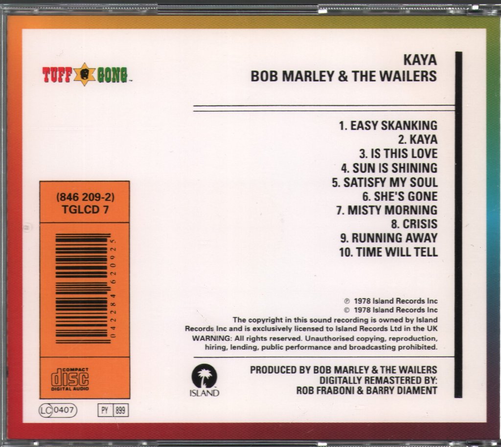 Bob Marley & The Wailers - Kaya - Cd