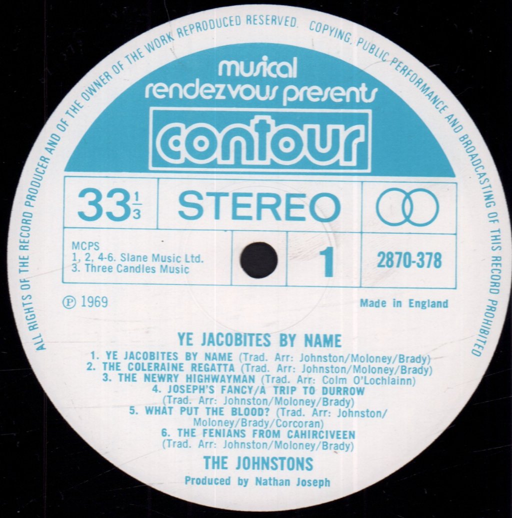 Johnstons - Ye Jacobites By Name - Lp