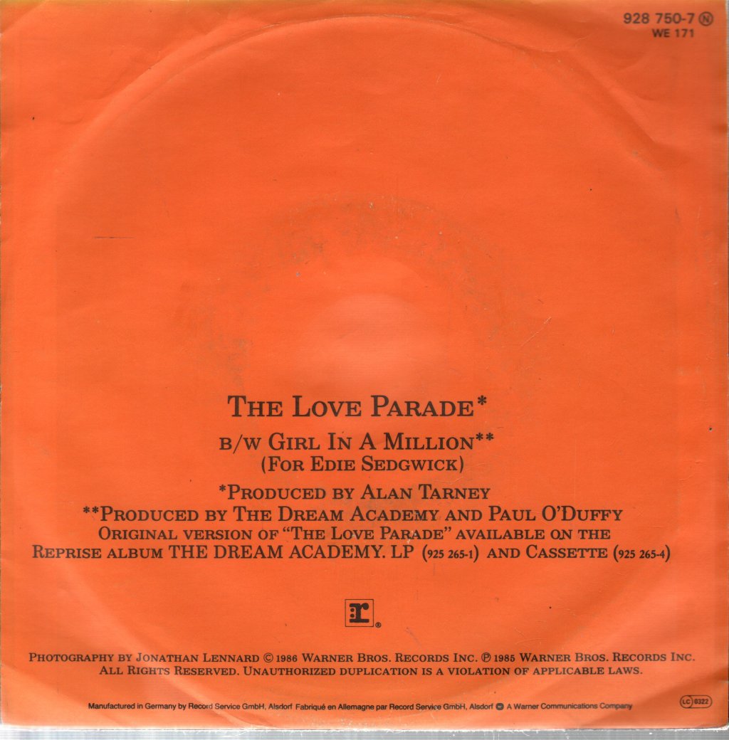 Dream Academy - Love Parade - 7 Inch