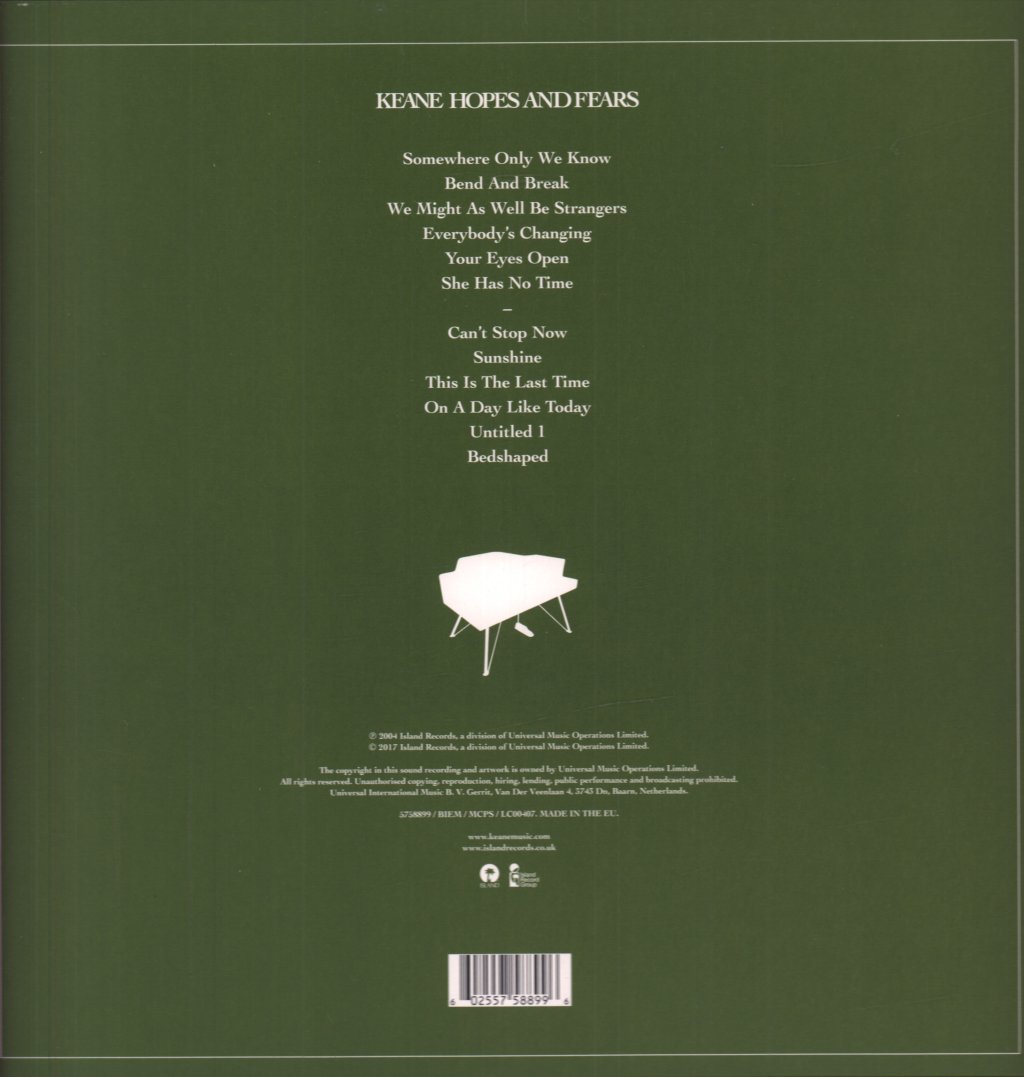 Keane - Hopes And Fears - Lp