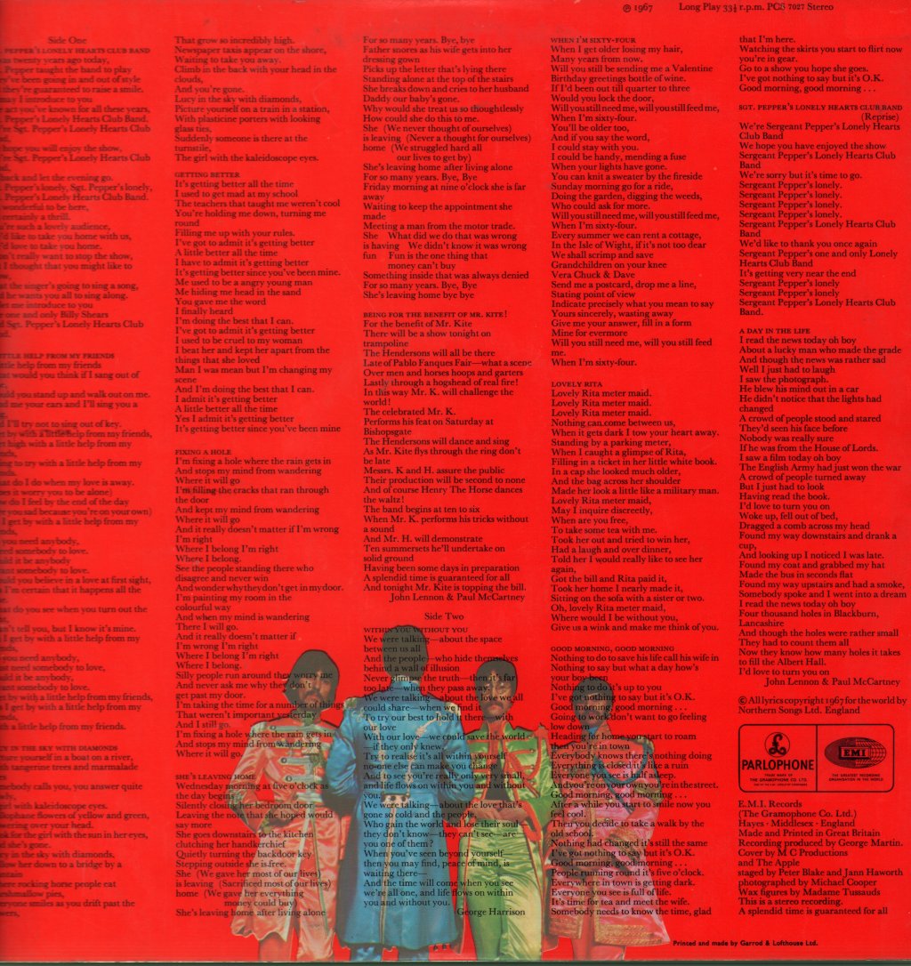 Beatles - Sgt. Pepper's Lonely Hearts Club Band - Lp
