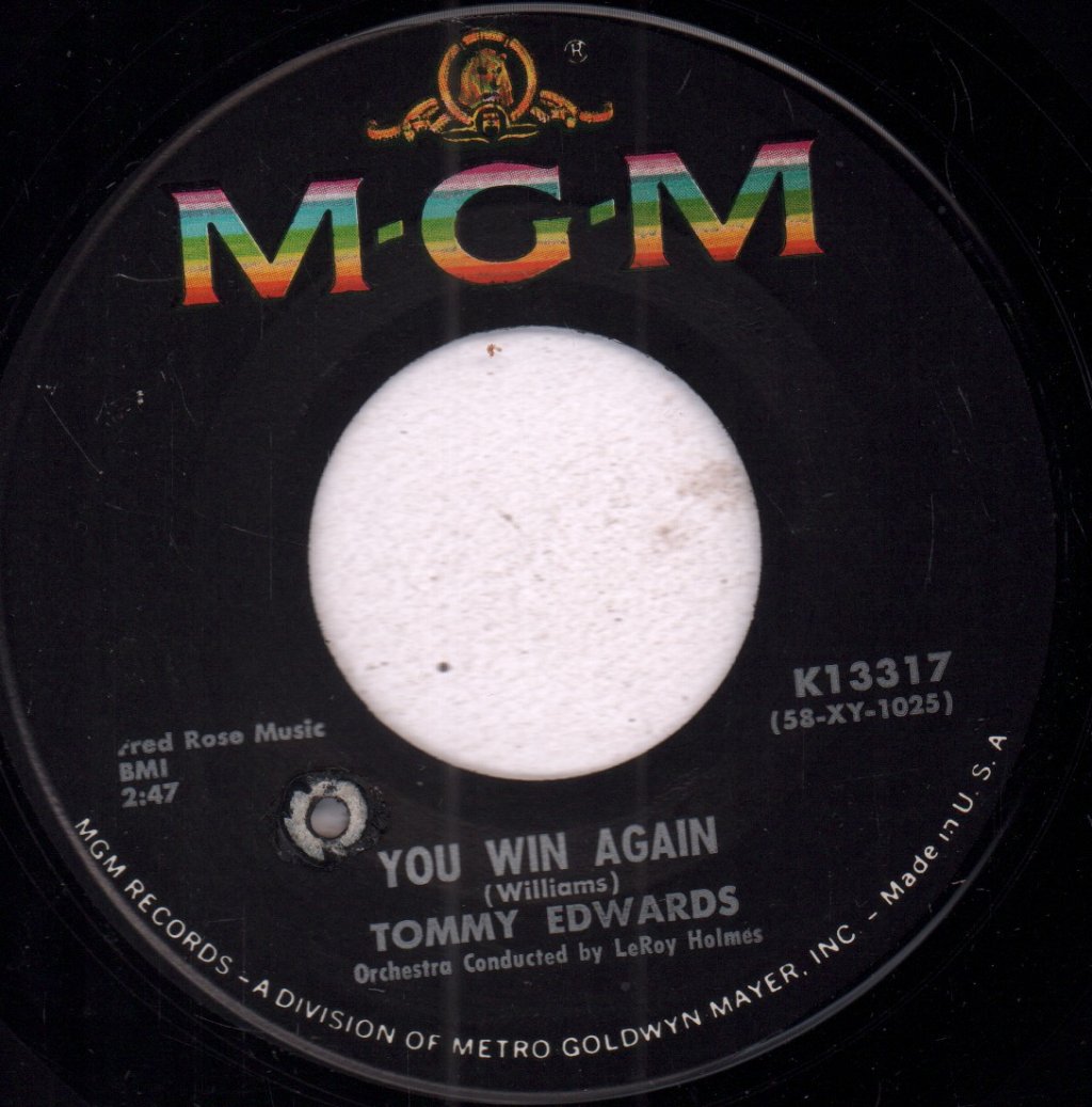 Tommy Edwards - you win again - 7 Inch