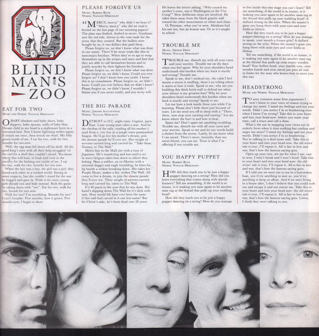 10,000 Maniacs - Blind Man's Zoo - Lp