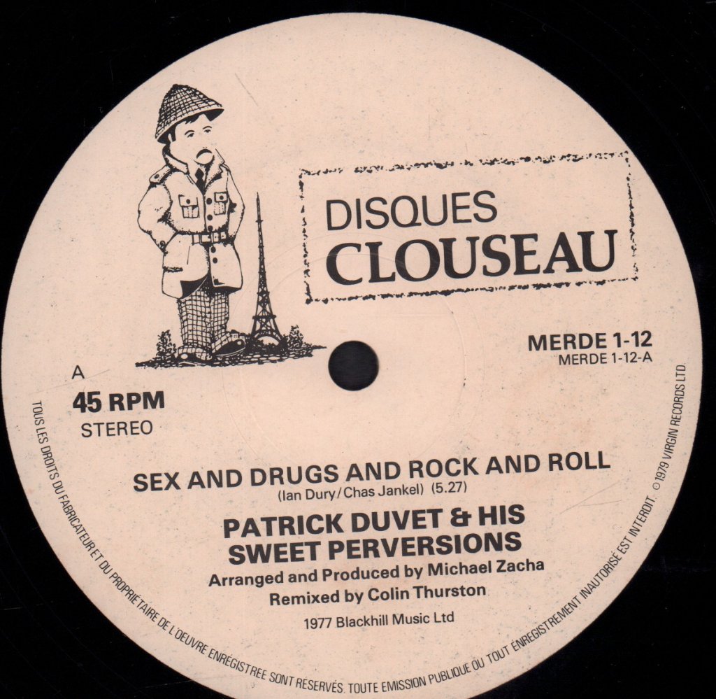 Patrick Duvet And His Sweet Perversions - Sex And Drugs And Rock And Roll - 12 Inch