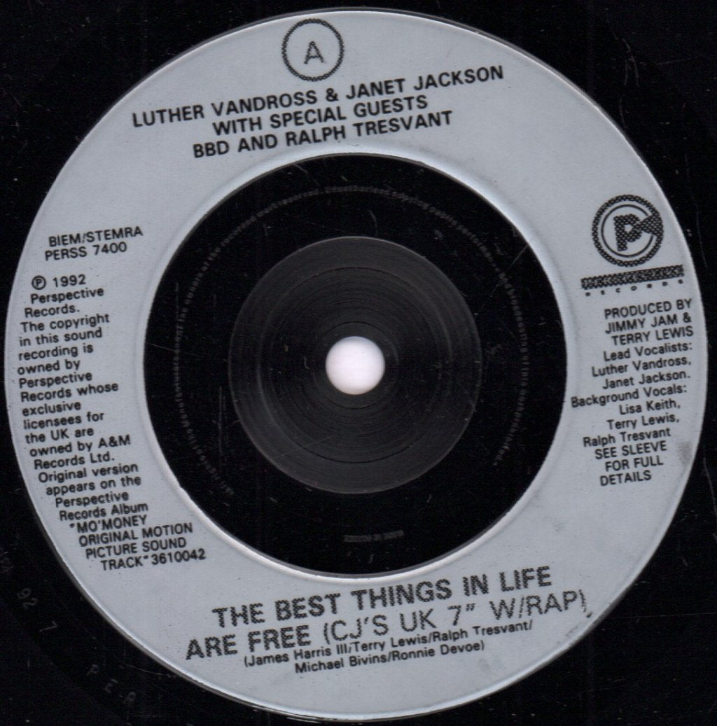 Luther Vandross And Janet Jackson - Best Things In Life Are Free - 7 Inch