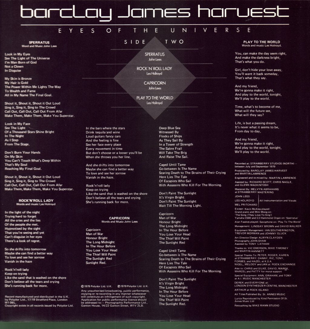 Barclay James Harvest - Eyes Of The Universe - Lp