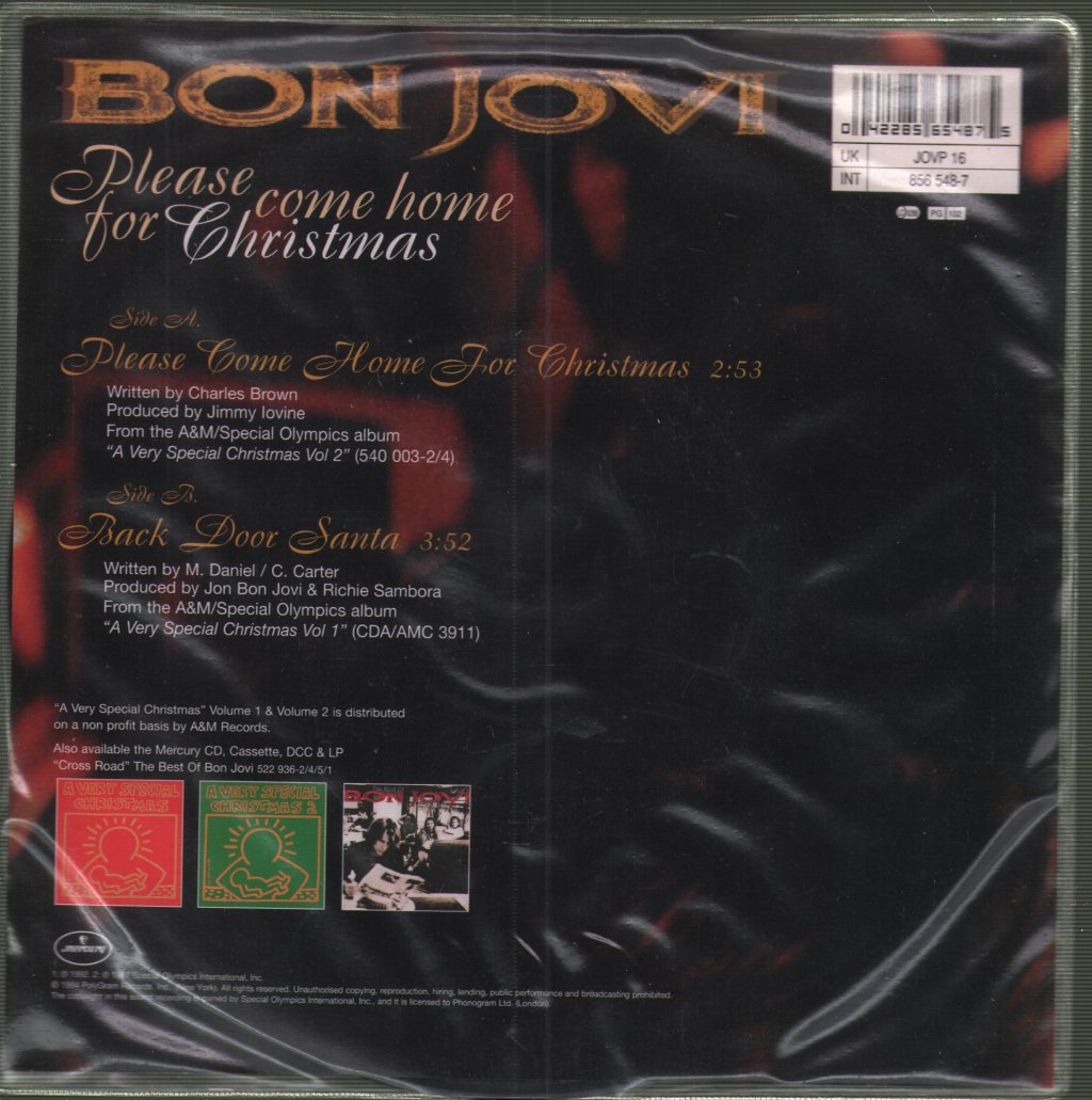 Bon Jovi - Please Come Home For Christmas - 7 Inch