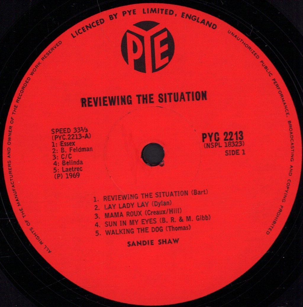 Sandie Shaw - Reviewing The Situation - Lp