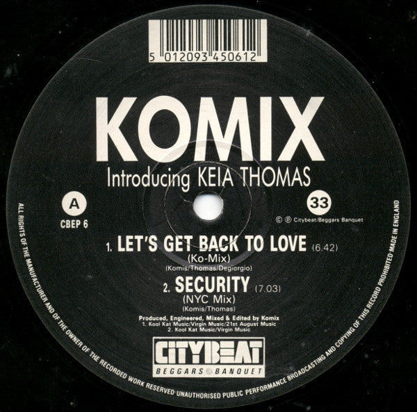 Komix - Let's Get Back To Love - 12 Inch