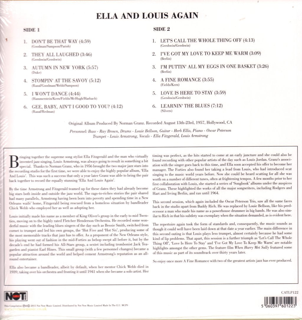 Ella Fitzgerald And Louis Armstrong - Ella And Louis Again - Lp
