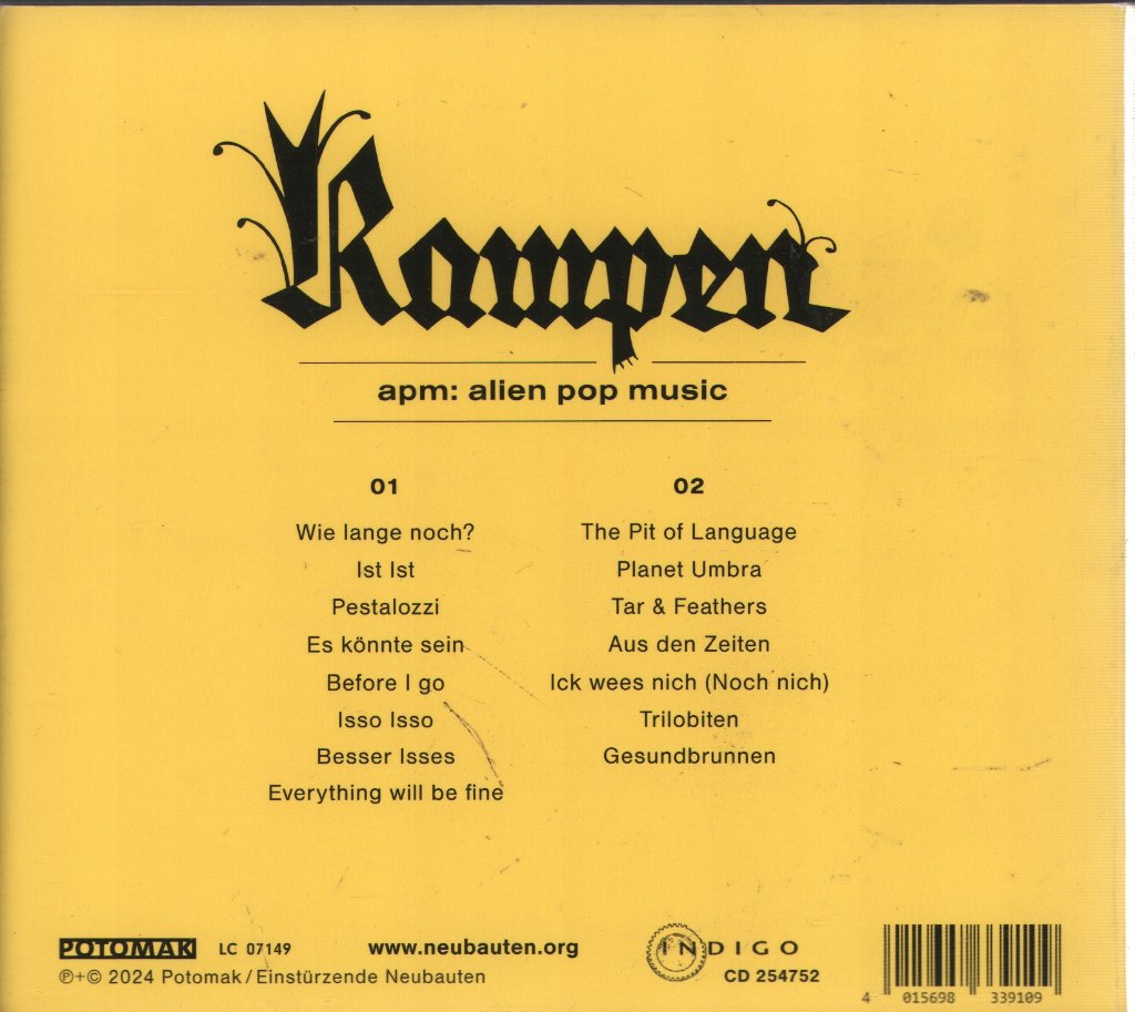 Einstürzende Neubauten - Rampen - APM: Alien Pop Music - Double Cd