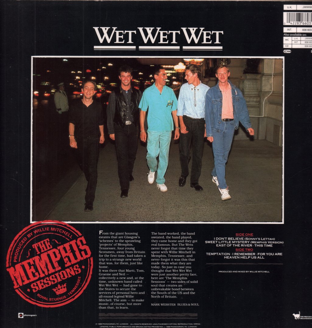 Wet Wet Wet - Memphis Sessions - Lp
